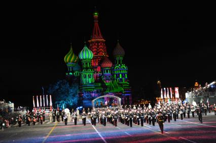 Международный военно-музыкальный фестиваль `Спасская башня`.