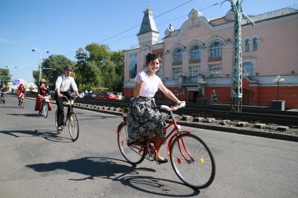 Ретро-велопробег в Барнауле.