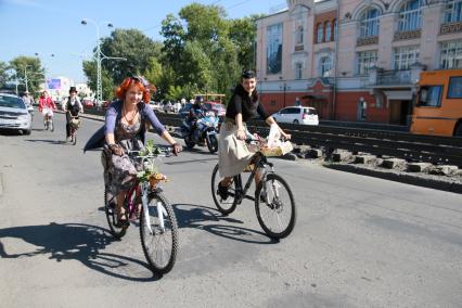 Ретро-велопробег в Барнауле.