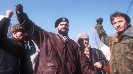 Вторая чеченская война. Грозный. Бойцы национальной гвардии Чеченской Республики Ичкерия.