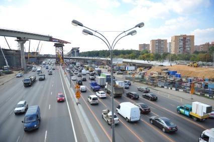 Виды Москвы. На снимке: трасса  Москва - Санкт-Петербург.