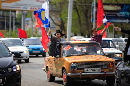 Автопробег в честь Дня Победы в Ставрополе.