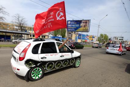 Автопробег в честь Дня Победы в Ставрополе.