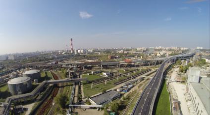 Северо-восточная хорда. Съезд с шоссе Энтузиастов на улицу Перовская.