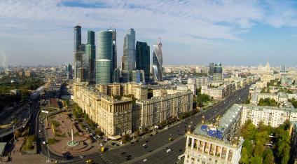 Виды Москвы. Кутузовский проспект. Москва-сити.