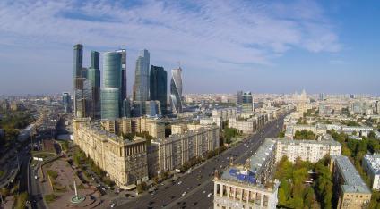 Виды Москвы. Кутузовский проспект. Москва-сити.