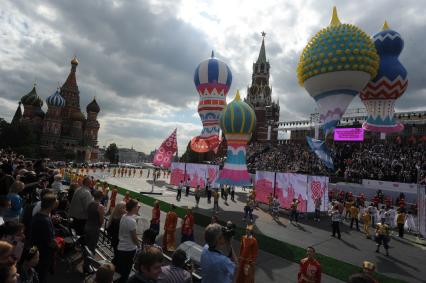 Празднование Дня города на Красной площади.