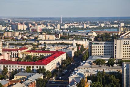 Вид сверху на улицу Плехановская в Воронеже