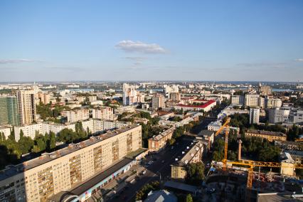 Вид сверху на улицу Плехановская в Воронеже