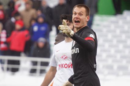 Футбольный матч премьер-лиги  ФК \"Урал\" (Екатеринбург) 2-0 ФК \"Спартак\" (Москва) На фото: игрок ФК Спартак № 32 Артем Ребров