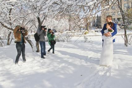Первый снег. Свадьба. Фотосессия.