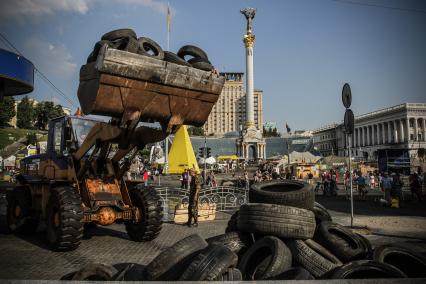 Очередная попытка разгона майдана 7 августа 2014 года.