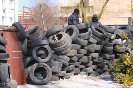 Мариуполь. Баррикады активистов ДНР.