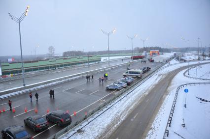 Церемония открытия участка трассы М-11 Москва - Санкт-Петербург.