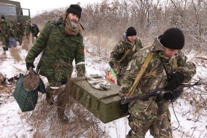 с.Логвиново перешло под контроль подразделений ДНР. На снимке: ополченцы.