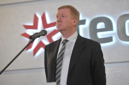 Научно-производственная площадка `Техноспарк`. На снимке: председатель правления ООО `УК `Роснано` Анатолий Чубайс.