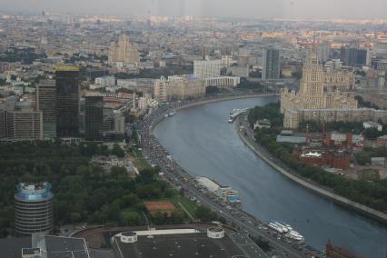 Диск50.  Ресторан SIXTY. Церемония присвоения звания НАРОДНЫЙ АРТИСТ. 2011 год. На снимке: панорама Москвы