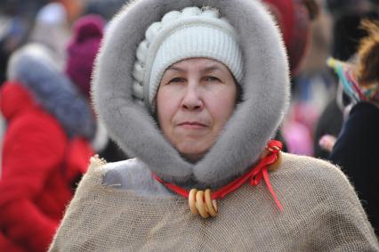 Москва. Центральный парк  культуры и отдыха имени Горького. Празднование Широкой Масленицы.