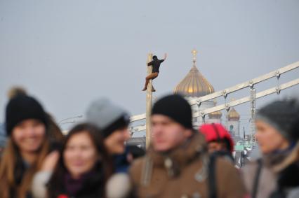 Москва. Центральный парк  культуры и отдыха имени Горького. Празднование Широкой Масленицы.