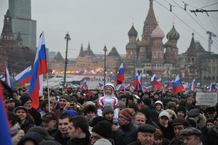 Участники марша памяти Бориса Немцова в Москве прошли от Китай-города до Большого Москворецкого моста.