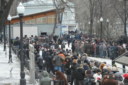 Церемония прощания с политиком Борисом Немцовым в Сахаровском центре в Москве.