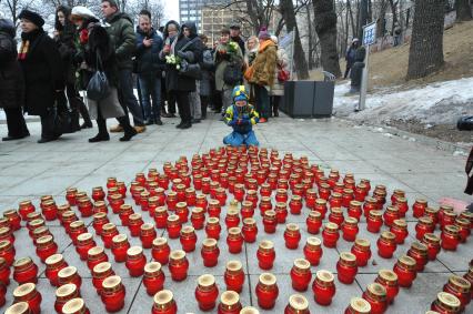 Церемония прощания с политиком Борисом Немцовым в Сахаровском центре в Москве.