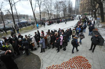 Церемония прощания с политиком Борисом Немцовым в Сахаровском центре в Москве.