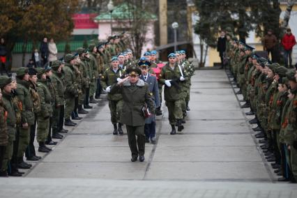 Ставрополь. Траурные мероприятия на Крепостной горе, по случаю перезахоронения останков красноармейцев, воевавших в Великую Отечественную войну и обнаруженных украинскими поисковиками под Киевом.