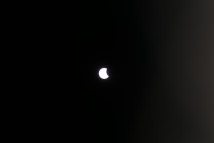 Фаза солнечного затмения, наблюдаемая в Саратове.
