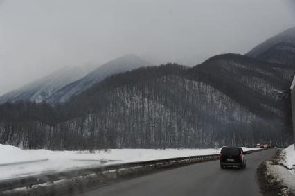 Виды Сочи. Зимний пейзаж.