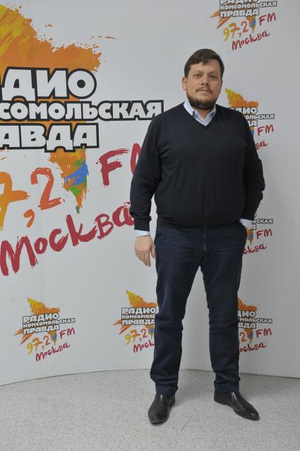 Предприниматель, руководитель проекта `Новая скорая помощь` Евгений Фридман на радиостанции `Комсомольская правда`.