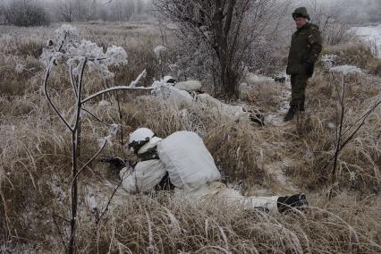 Тула. Военный полигон `Слободка`. Тактические учения десантников.