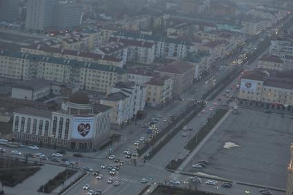 Грозный. Вид на проспект имени В.В.Путина.