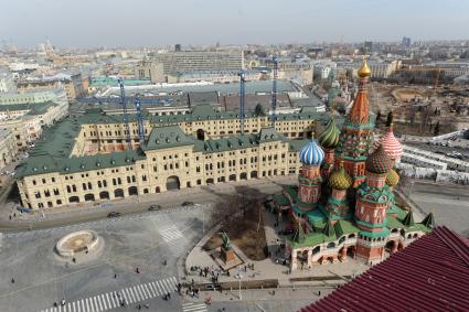 Виды Москвы.  Храм Василия Блаженного.