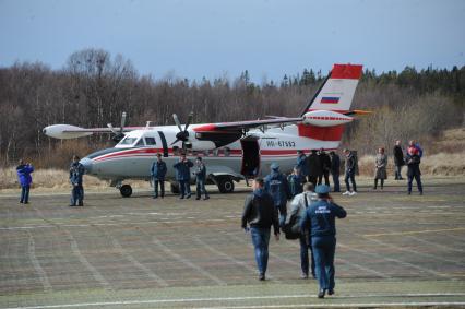 Архангельская область. Соловецкие острова. Самолет Л-410 МЧС РФ.