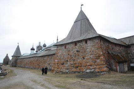 Архангельская область. Соловецкие острова. Соловецкий Спасо-Преображенский ставропигиальный мужской монастырь, расположенный на Большом Соловецком острове.