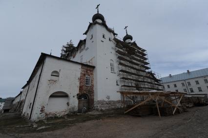 Архангельская область. Соловецкие острова. Соловецкий Спасо-Преображенский ставропигиальный мужской монастырь, расположенный на Большом Соловецком острове.