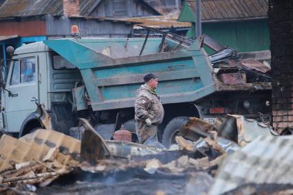 Республика Хакасия. Последствия пожаров. Сгоревший поселок.