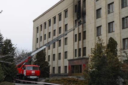 Ставрополь. Пожар в здании краевой Думы.