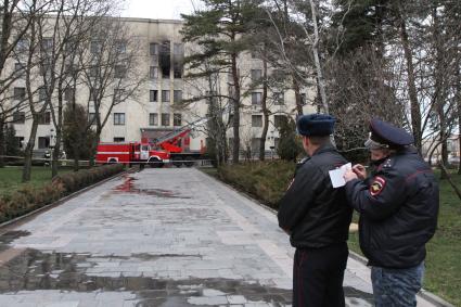 Ставрополь. Пожар в здании краевой Думы.