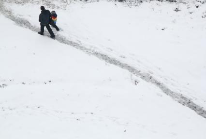 Нижний Новгород. Снегопад в апреле.