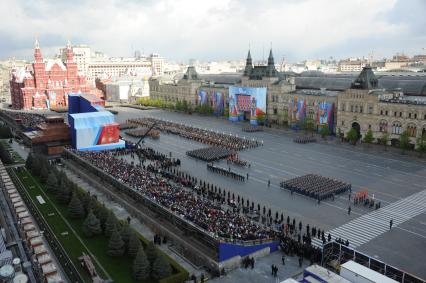 Москва. Генеральная репетиция Парада Победы на Красной площади.