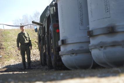 Приведение в боевую готовность ракетного комплекса С-300, во время несения дежурства в воинской части ПВО ВВС России г.Березовский