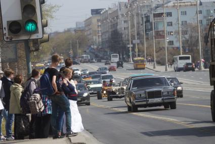 Автопробег ретро-автомобилей. Екатеринбург