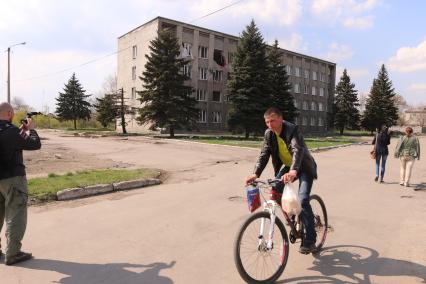 Украина. Донецкая область. г.Дебальцево. Дом, пострадавший в результате боевых действий украинской армии.