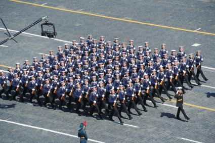 Москва. Военнослужащие парадных расчетов во время генеральной репетиции Парада на Красной площади, в честь 70-летия Победы в Великой Отечественной войне.