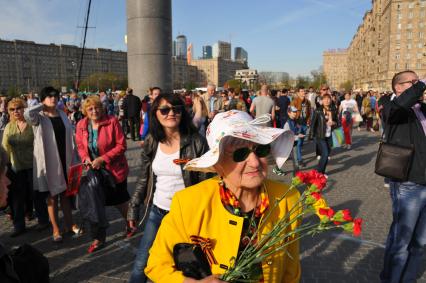 Празднования Дня Победы в Москве. Народные гуляния в Парке Победы на Поклонной горе.