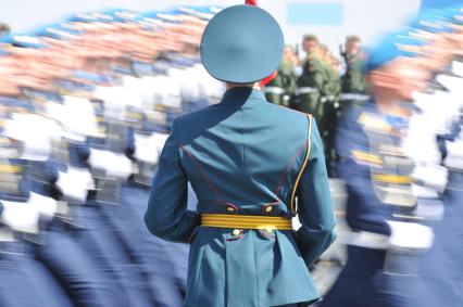 Москва. Военнослужащие парадных расчетов во время Парада на Красной площади, в честь 70-летия Победы в Великой Отечественной войне.