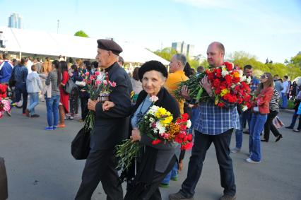 Празднование 70-летия Победы в Великой Отечественной войне 1941-1945 годов в Центральном парке Культуры и Отыха им. Горького в Москве.