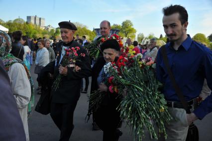 Празднование 70-летия Победы в Великой Отечественной войне 1941-1945 годов в Центральном парке Культуры и Отыха им. Горького в Москве.